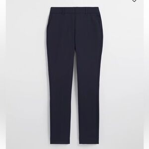 White House Black Market ELLE Slim Ankle Comfort Stretch Navy Women's Trousers